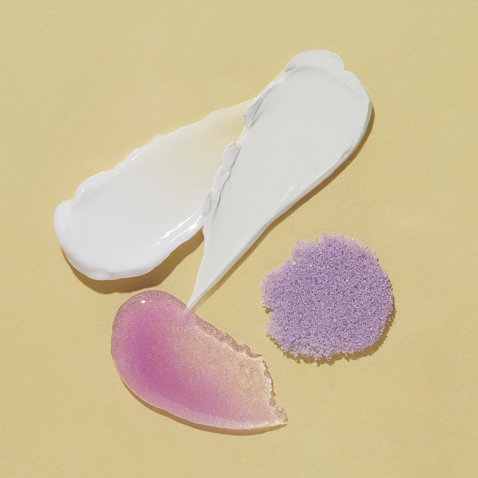 Jasmine Pedi 4 Step Texture Swatches - Salt Soak, Sugar Scrub, Mud Masque, Massage Butter